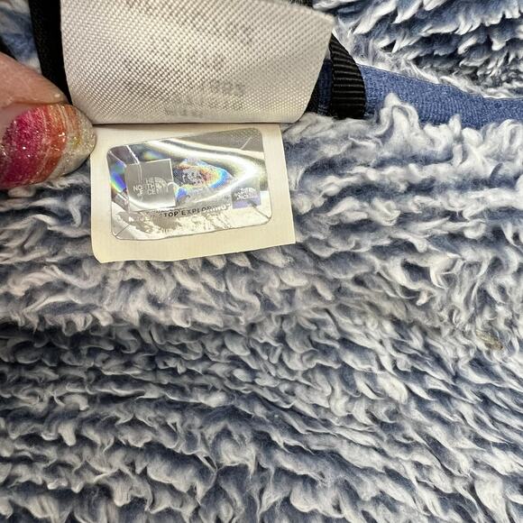 The North Face Fleece Jacket Women's S Blue White Osito Full Zip Cozy Normcore - Picture 12 of 12